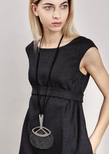 Carica l'immagine nel visualizzatore di Gallery, ventaglio-jap-paglia-antracite-plexiglas-argento