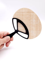 Carica l'immagine nel visualizzatore di Gallery, ventaglio-paglia-jap-plexiglas-nero