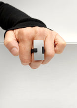 Load image into Gallery viewer, anello-placer-argento-nylon-3d-plexiglas