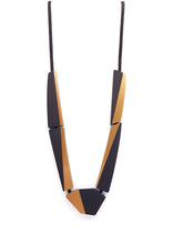 Load image into Gallery viewer, collana-shine-nero-oro-plexiglas