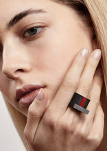 Carica l'immagine nel visualizzatore di Gallery, anello-theta-argento-nylon-3d-plexiglas